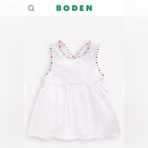 Mini Boden Cross-back Pom Top